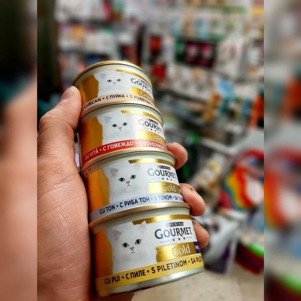 کنسرو غذای گربه گورمت با طعم گوشت گاو Gourmet Beef وزن 85 گرم - تصویر 2