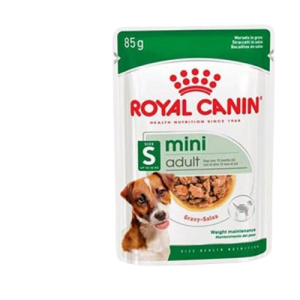 پوچ سگ نژاد کوچک (Mini Adult) لقمه در سس گریوی رویال کنین