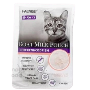 پوچ شیر بُز مخصوص گربه فنبی طعم مرغ و ماهی کاد ۸۵ گرم