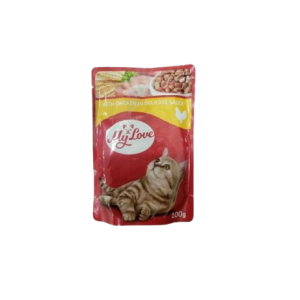 پوچ گربه My Love طعم مرغ در سس ۱۰۰ گرم